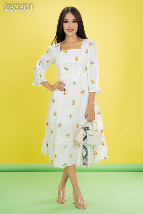 VESTIDO FLOREADO LARGO SD4103