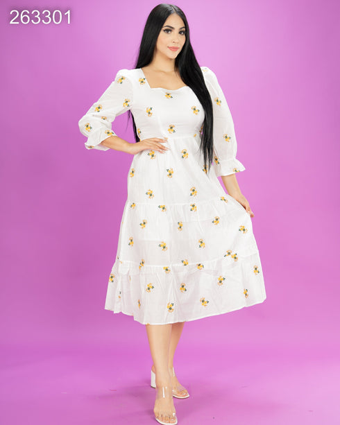 VESTIDO FLOREADO LARGO SD4103