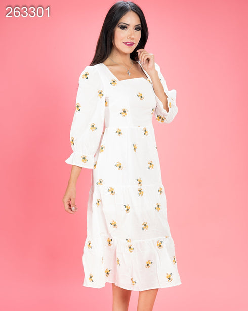 VESTIDO FLOREADO LARGO SD4103