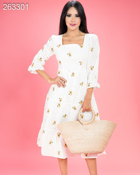 VESTIDO FLOREADO LARGO SD4103