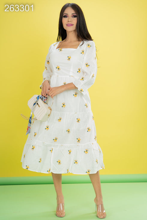 VESTIDO FLOREADO LARGO SD4103