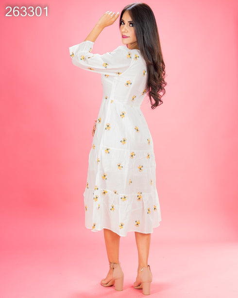 VESTIDO FLOREADO LARGO SD4103