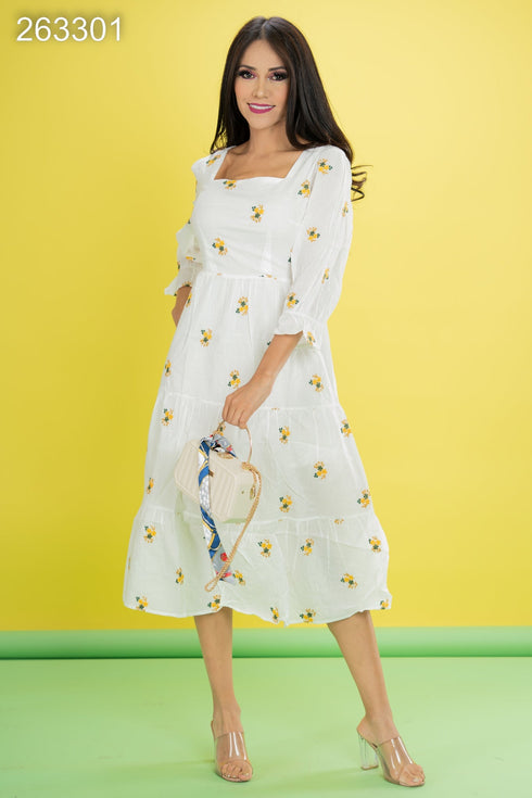 VESTIDO FLOREADO LARGO SD4103