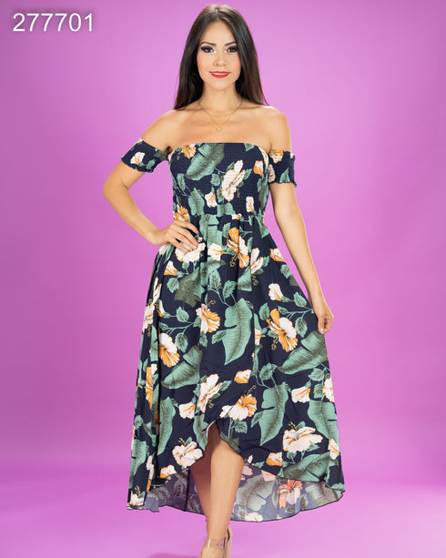 VESTIDO LARGO FLOREADO SD4342