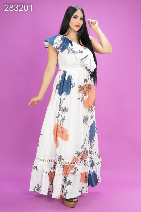 VESTIDO ESTAMPADO LARGO CD30138