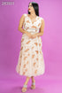 VESTIDO APLICACIÓN COBRE JMD14070