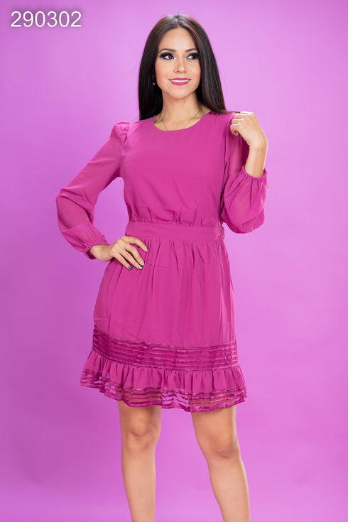 VESTIDO MANGA LARGA 34023D