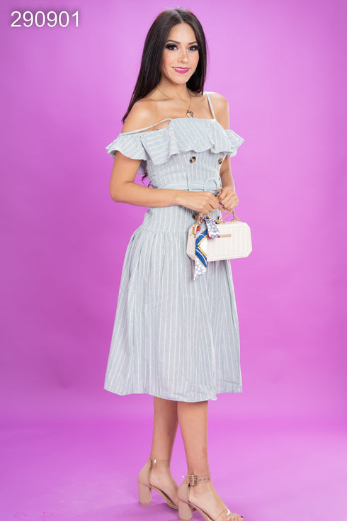 VESTIDO RALLADO 31397D