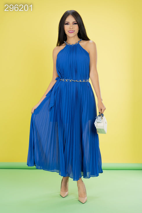 VESTIDO PLIZADO LD4837