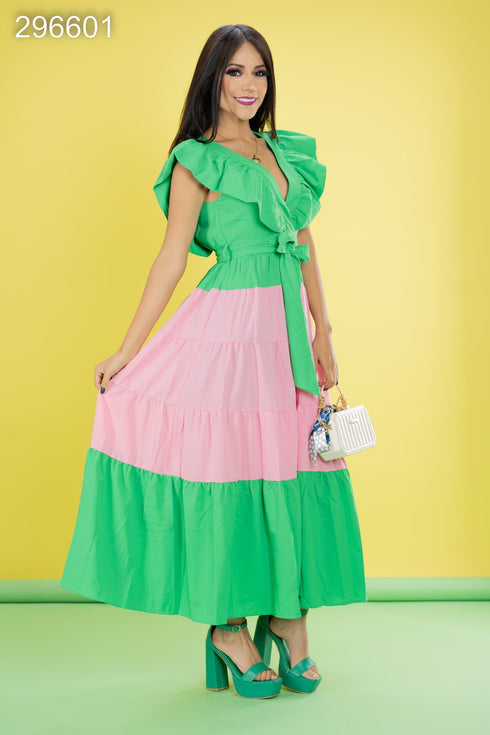 VESTIDO CON CINTO LD5111