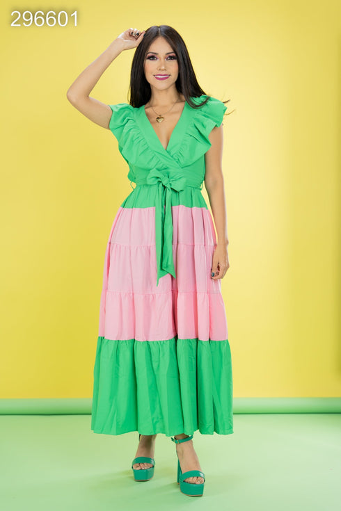 VESTIDO CON CINTO LD5111