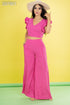 SET PANTALONES ANCHOS DE CINTURA ALTA Y BLUSA SIN MANGAS 197-N