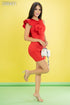 VESTIDO CON VOLANTES DE UN LADO D8070-HK8212