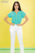 BLUSA MANGA CORTA VUELTA TB8166