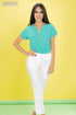 BLUSA MANGA CORTA VUELTA TB8166