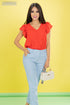 BLUSA MANGA DOBLE VOLANTE TB8149