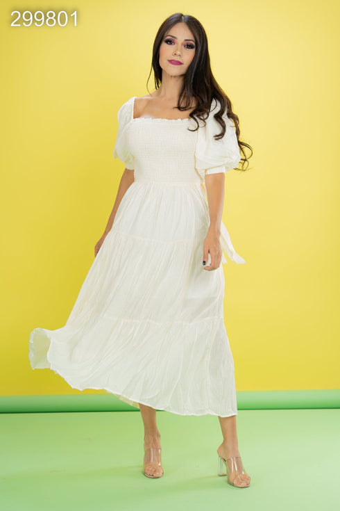 VESTIDO CON LAZO EN LA ESPALDA LD5076