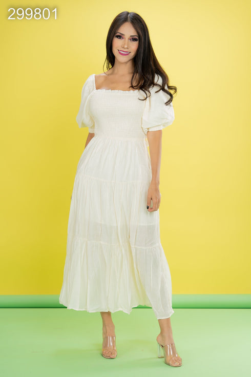 VESTIDO CON LAZO EN LA ESPALDA LD5076