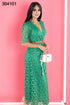 VESTIDO ENCAJE CON CINTO 2112