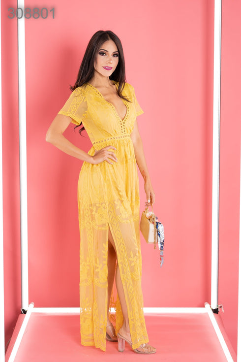 VESTIDO DE ENCAJE DD1401