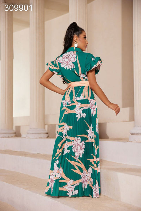 PALAZZO PLIZADO CON CINTO CD32807