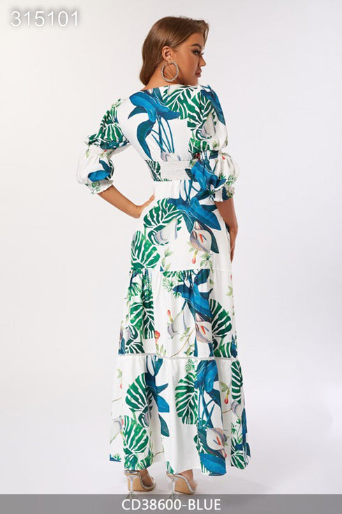 VESTIDO MAXI ESTAMPADO CD38600N