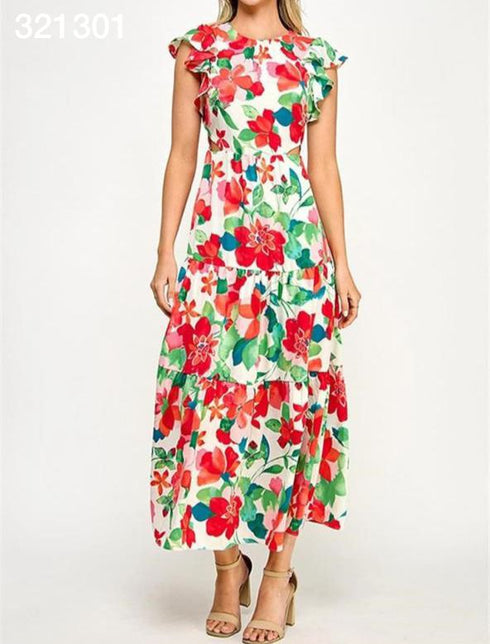 VESTIDO MAXI ESTAMPADO 35430D