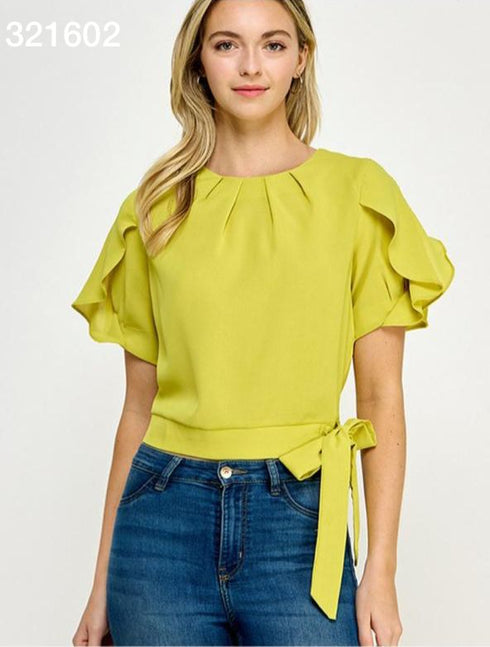 BLUSA NUDO EN CINTURA 35644T