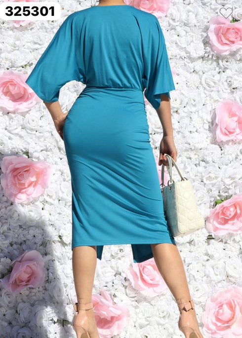 VESTIDO CUELLO V DD4270