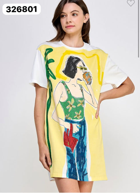 VESTIDO ESTAMPADA JJ3211