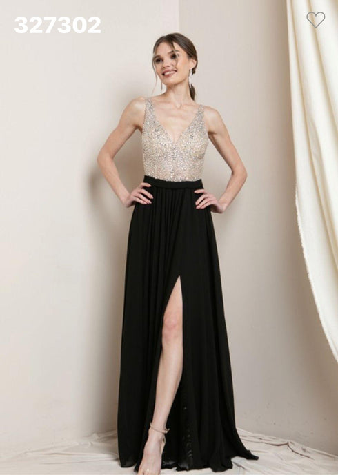 VESTIDO CON PEDRERIA W19230