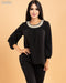 BLUSA BRILLO EN CUELLO T25808W