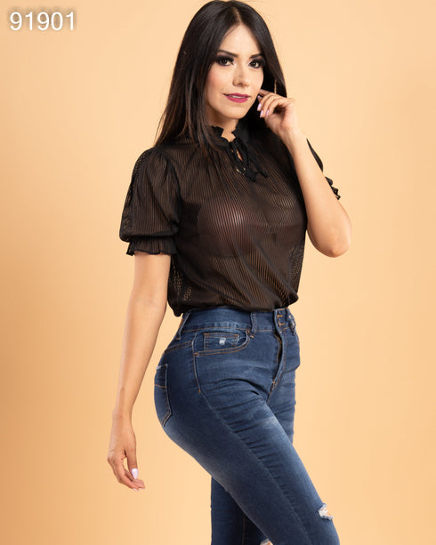 BLUSA CINTO EN CUELLO ST1514