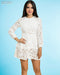 VESTIDO DE ENCAJE MANGA LATGA SD3965