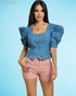 BLUSA DENIM CON CREMALLERA 06306
