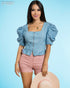 BLUSA DENIM CON CREMALLERA 06306