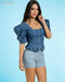 BLUSA DENIM CON CREMALLERA 06306