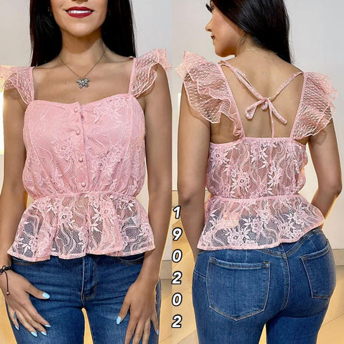 BLUSA CON ENCAJE ST1807