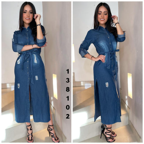 VESTIDO LARGO DENIM ID2974