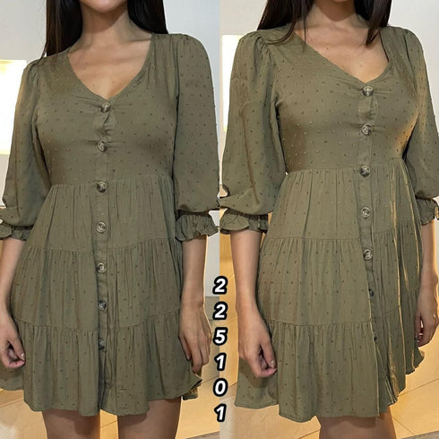 VESTIDO PUNTEADO CR1405