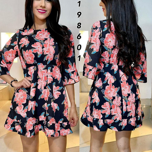 VESTDIOD FLOREADO NEGRO CON SD3635