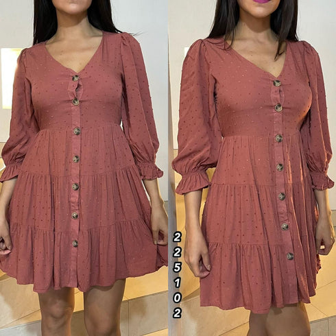 VESTIDO PUNTEADO CR1405