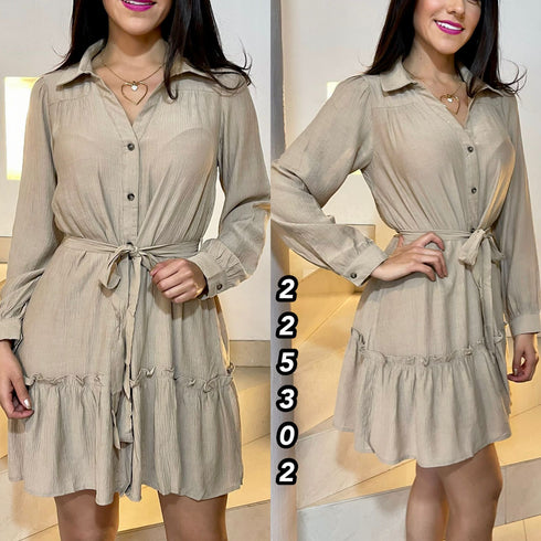 VESTIDO CON CINTO CR1449