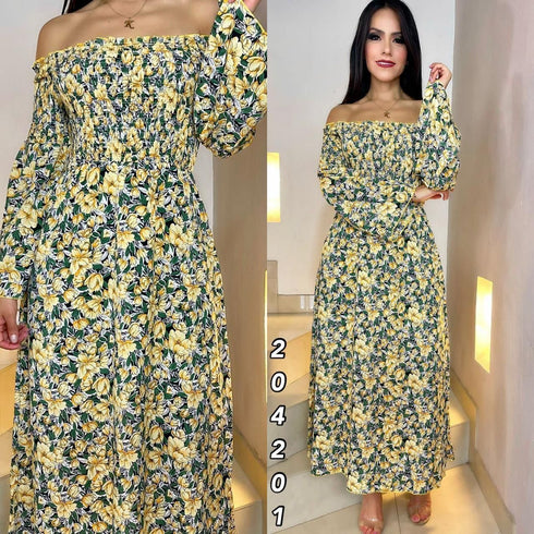 VESTIDO LARGO FLOREADO SD3101