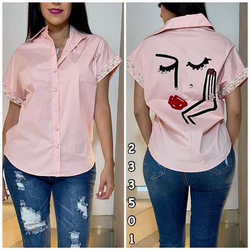 BLUSA ESTAMPADO ATRÁS JJ1592