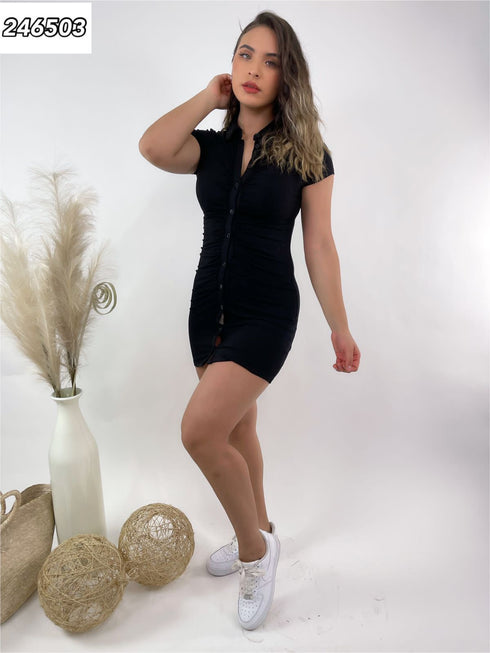 VESTIDO CON BOTONES 4789DH