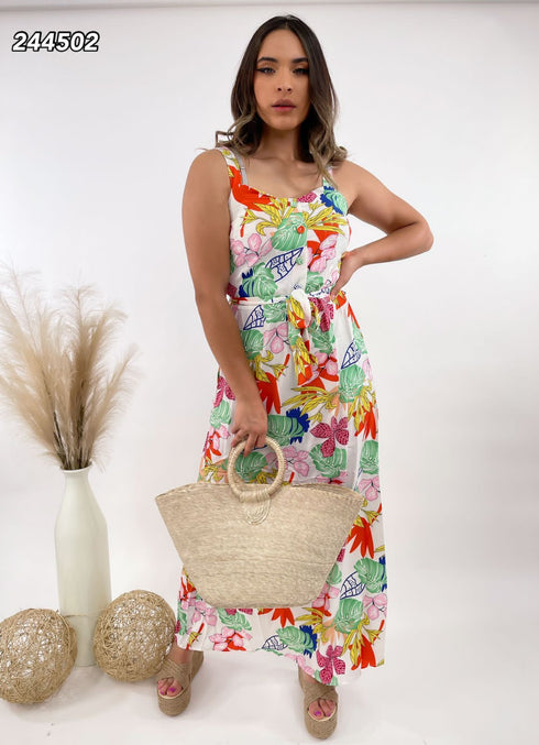 VESTIDO LARGO FLOREADO 2166-1