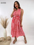 VESTIDO RAYADO CON CINTO P969