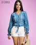 BLUSA DENIM NUDO EN CINTURA 06312