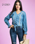 BLUSA DENIM NUDO EN CINTURA 06312